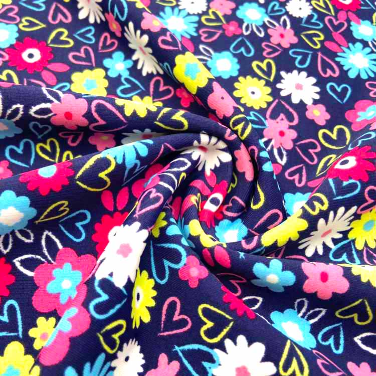 RENKLİ BLOOM BASKILI SPANDEX KUMAŞ
